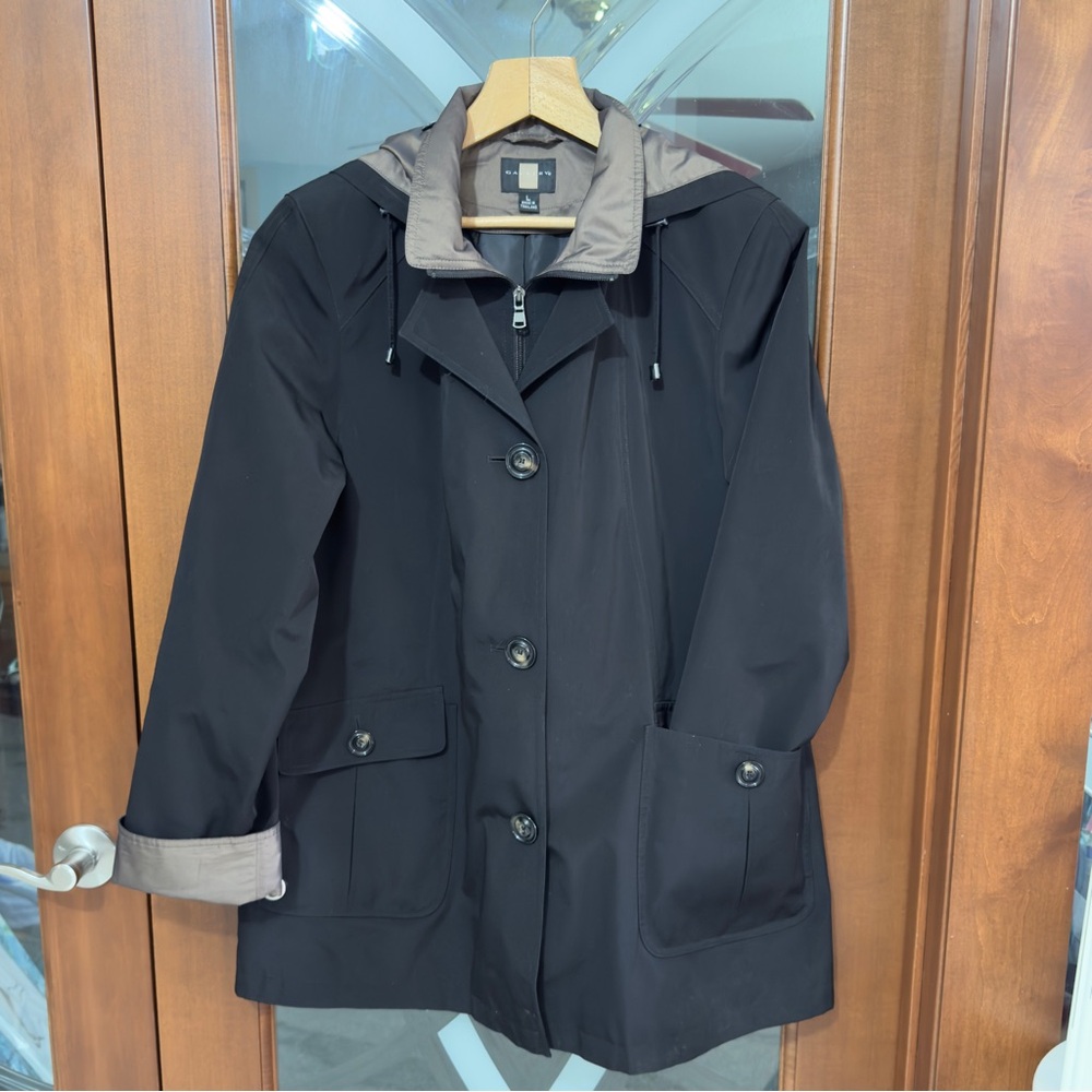 Gallery Black All Weather Jacket with Hood